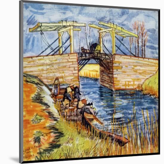 The Pont de Langlois, Arles-Vincent van Gogh-Mounted Giclee Print