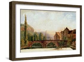 The Pont De Nahin at Ornans, circa 1837-Gustave Courbet-Framed Giclee Print