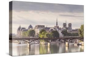 The Pont Des Arts with Ile De La Cite in the Background, Paris, France, Europe-Julian Elliott-Stretched Canvas