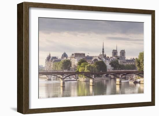 The Pont Des Arts with Ile De La Cite in the Background, Paris, France, Europe-Julian Elliott-Framed Photographic Print