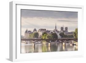 The Pont Des Arts with Ile De La Cite in the Background, Paris, France, Europe-Julian Elliott-Framed Photographic Print