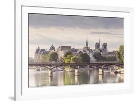 The Pont Des Arts with Ile De La Cite in the Background, Paris, France, Europe-Julian Elliott-Framed Photographic Print