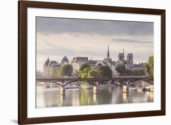 The Pont Des Arts with Ile De La Cite in the Background, Paris, France, Europe-Julian Elliott-Framed Photographic Print