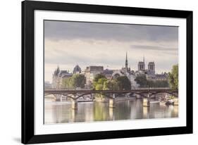 The Pont Des Arts with Ile De La Cite in the Background, Paris, France, Europe-Julian Elliott-Framed Photographic Print