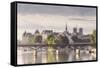 The Pont Des Arts with Ile De La Cite in the Background, Paris, France, Europe-Julian Elliott-Framed Stretched Canvas