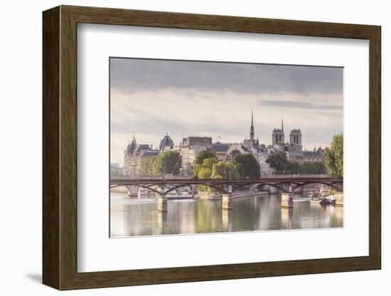 The Pont Des Arts with Ile De La Cite in the Background, Paris, France, Europe-Julian Elliott-Framed Photographic Print