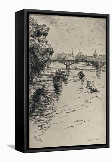 The Pont Du Carrousel, 1915-Frank Milton Armington-Framed Stretched Canvas