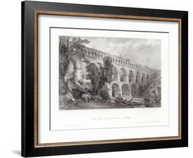 The Pont Du Gard, Near Nismes-Thomas Allom-Framed Giclee Print