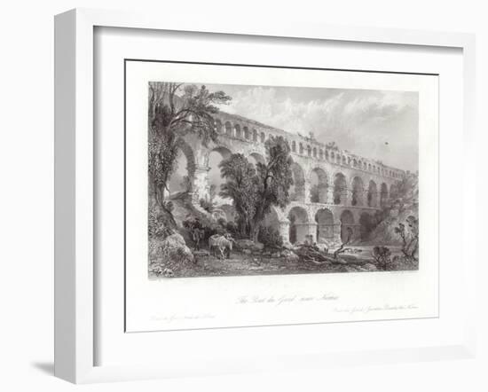 The Pont Du Gard, Near Nismes-Thomas Allom-Framed Giclee Print