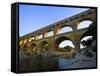 The Pont du Gard Roman Aquaduct Over the Gard River, Avignon, France-Jim Zuckerman-Framed Stretched Canvas