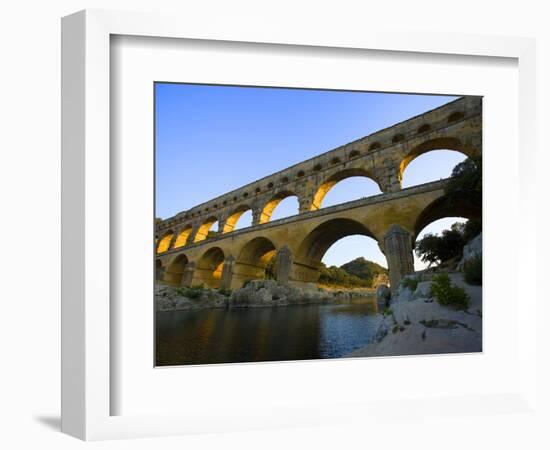 The Pont du Gard Roman Aquaduct Over the Gard River, Avignon, France-Jim Zuckerman-Framed Photographic Print