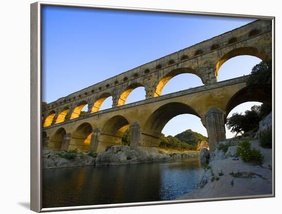 The Pont du Gard Roman Aquaduct Over the Gard River, Avignon, France-Jim Zuckerman-Framed Photographic Print