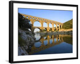 The Pont du Gard Roman Aquaduct Over the Gard River, Avignon, France-Jim Zuckerman-Framed Photographic Print