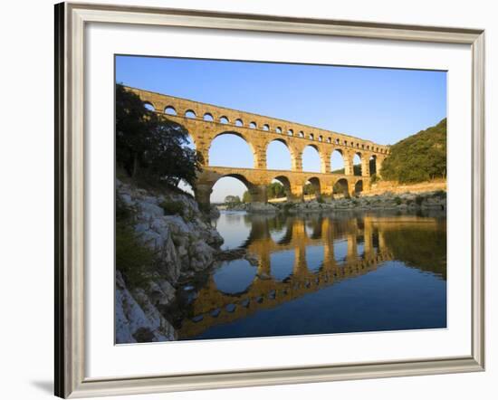 The Pont du Gard Roman Aquaduct Over the Gard River, Avignon, France-Jim Zuckerman-Framed Photographic Print