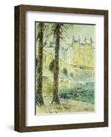 The Pont Marie in the Snow; Le Pont Marie, Effet De Neige, C.1926-Gustave Loiseau-Framed Giclee Print