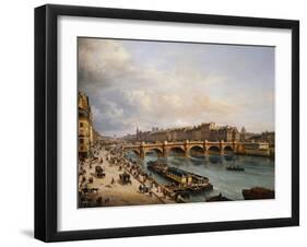 The Pont Neuf 1832-Giuseppe Canella-Framed Giclee Print