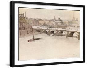 The Pont Neuf, 1915-Eugene Bejot-Framed Giclee Print