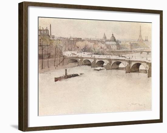 The Pont Neuf, 1915-Eugene Bejot-Framed Giclee Print