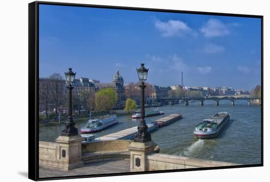 The Pont Neuf And Seine River-Cora Niele-Framed Stretched Canvas