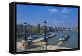 The Pont Neuf And Seine River-Cora Niele-Framed Stretched Canvas