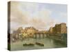 The Pont Neuf, Ile De La Cite, Paris Mint and Conti Quay, 1832-Guiseppe Canella-Stretched Canvas