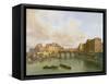 The Pont Neuf, Ile De La Cite, Paris Mint and Conti Quay, 1832-Guiseppe Canella-Framed Stretched Canvas