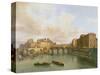 The Pont Neuf, Ile De La Cite, Paris Mint and Conti Quay, 1832-Guiseppe Canella-Stretched Canvas