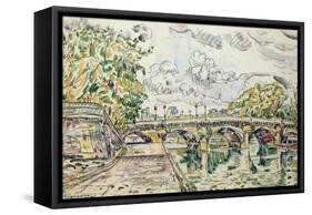 The Pont Neuf, Paris, 1927-Paul Signac-Framed Stretched Canvas