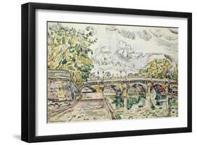 The Pont Neuf, Paris, 1927-Paul Signac-Framed Giclee Print