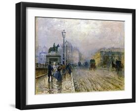 The Pont Neuf, Paris-Giuseppe De Nittis-Framed Giclee Print