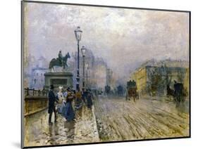 The Pont Neuf, Paris-Giuseppe De Nittis-Mounted Giclee Print