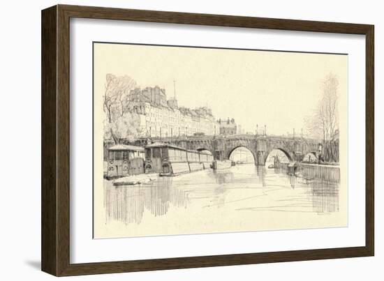 The Pont Neuf Seen from the Locks, 1915-Herman Armour Webster-Framed Giclee Print