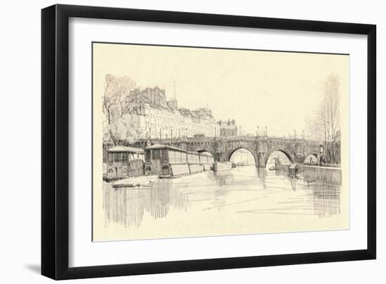 The Pont Neuf Seen from the Locks, 1915-Herman Armour Webster-Framed Giclee Print