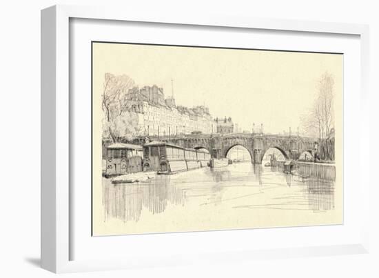 The Pont Neuf Seen from the Locks, 1915-Herman Armour Webster-Framed Giclee Print