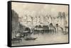 The Pont Notre-Dame in 1560, 1915-Pernot-Framed Stretched Canvas