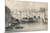 The Pont Notre-Dame in 1560, 1915-Pernot-Mounted Giclee Print