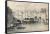 The Pont Notre-Dame in 1560, 1915-Pernot-Framed Stretched Canvas