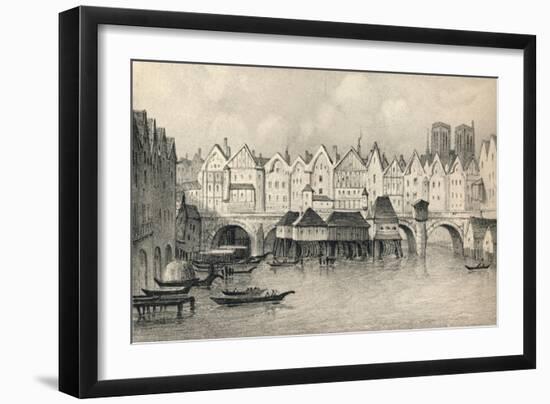 The Pont Notre-Dame in 1560, 1915-Pernot-Framed Giclee Print