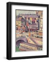 The Pont Saint-Michel and the Quai Des Orfevres, Paris, C.1900-03-Maximilien Luce-Framed Giclee Print