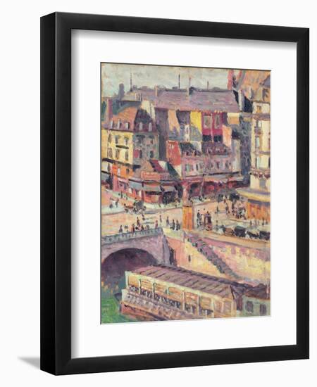 The Pont Saint-Michel and the Quai Des Orfevres, Paris, C.1900-03-Maximilien Luce-Framed Giclee Print