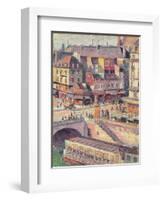 The Pont Saint-Michel and the Quai Des Orfevres, Paris, C.1900-03-Maximilien Luce-Framed Giclee Print