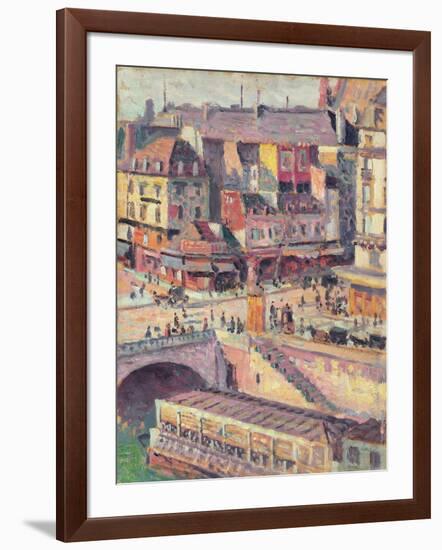 The Pont Saint-Michel and the Quai Des Orfevres, Paris, C.1900-03-Maximilien Luce-Framed Giclee Print