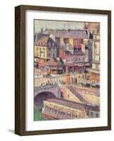 The Pont Saint-Michel and the Quai Des Orfevres, Paris, C.1900-03-Maximilien Luce-Framed Giclee Print