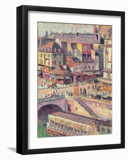 The Pont Saint-Michel and the Quai Des Orfevres, Paris, C.1900-03-Maximilien Luce-Framed Giclee Print