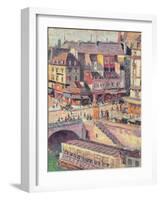 The Pont Saint-Michel and the Quai Des Orfevres, Paris, C.1900-03-Maximilien Luce-Framed Giclee Print