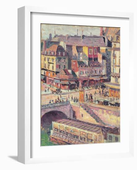 The Pont Saint-Michel and the Quai Des Orfevres, Paris, C.1900-03-Maximilien Luce-Framed Giclee Print