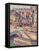 The Pont Saint-Michel and the Quai Des Orfevres, Paris, C.1900-03-Maximilien Luce-Framed Stretched Canvas