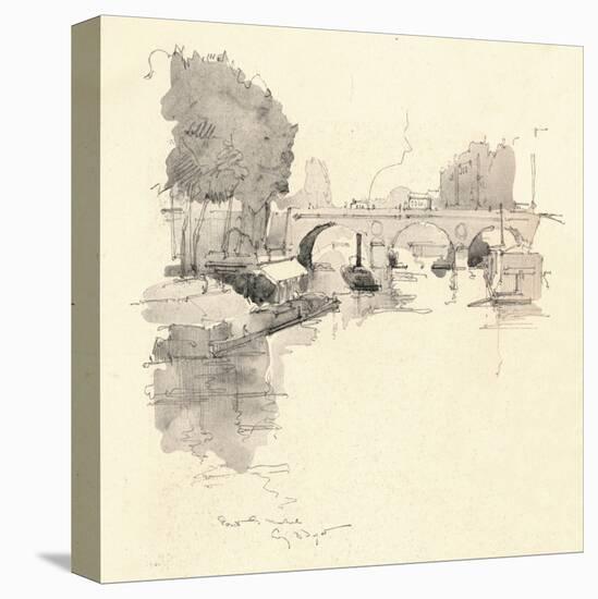 The Pont St Michel, 1915-Eugene Bejot-Stretched Canvas