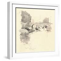 The Pont St Michel, 1915-Eugene Bejot-Framed Giclee Print