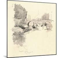 The Pont St Michel, 1915-Eugene Bejot-Mounted Giclee Print